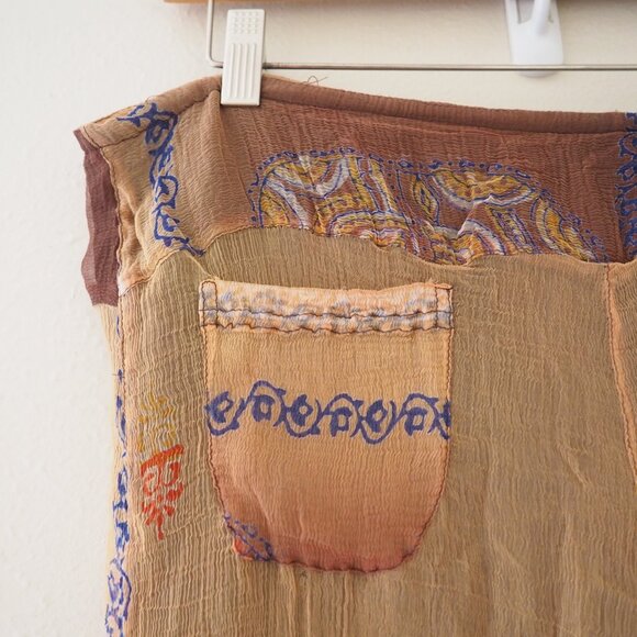 Paul Ropp Silk Boho Capri Pants sz 6 - Picture 7 of 7